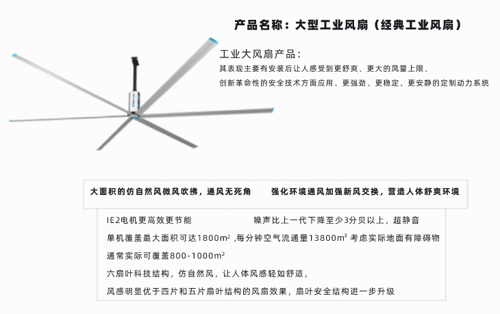 7.3米工業(yè)大風(fēng)扇,大風(fēng)量吊扇+超大覆蓋面積-福泰安裝